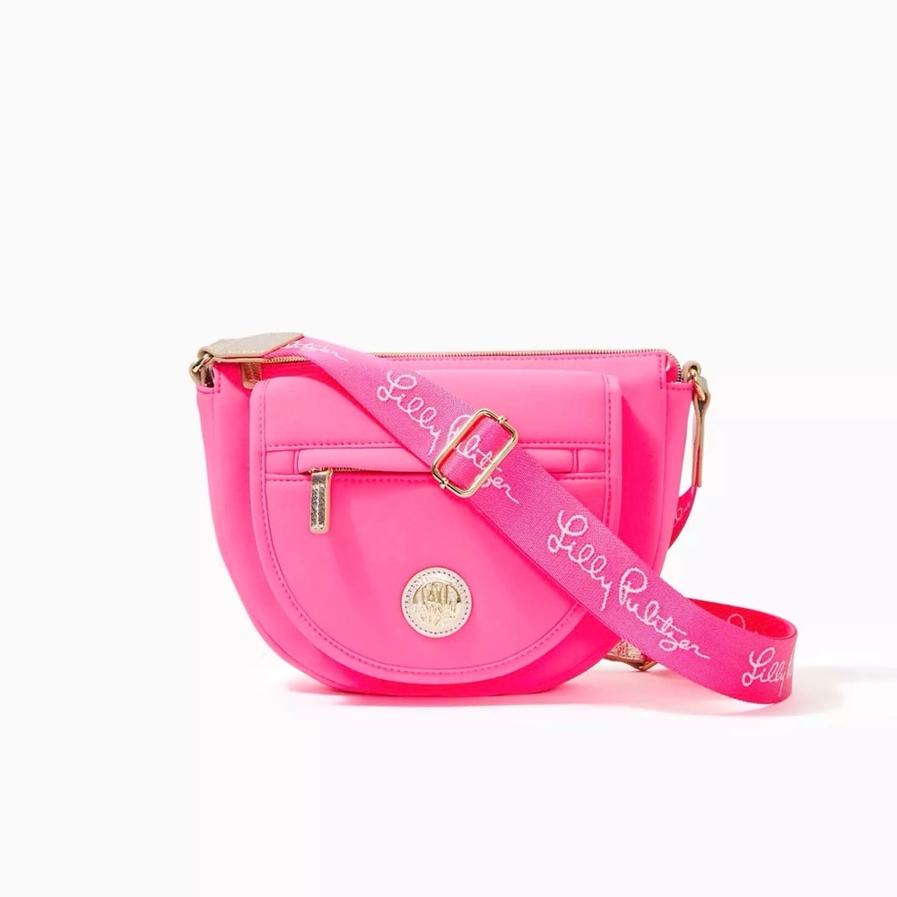Lilly Pulitzer Giavanna Neoprenr Crossbody Bag AURA PINK NWT